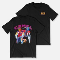 Retro Car Camel Cigarettes T-Shirt Vintage Cotton Tops Tee Short Sleeve Casual Streetwear Oversized Women Men Clothing Motosport