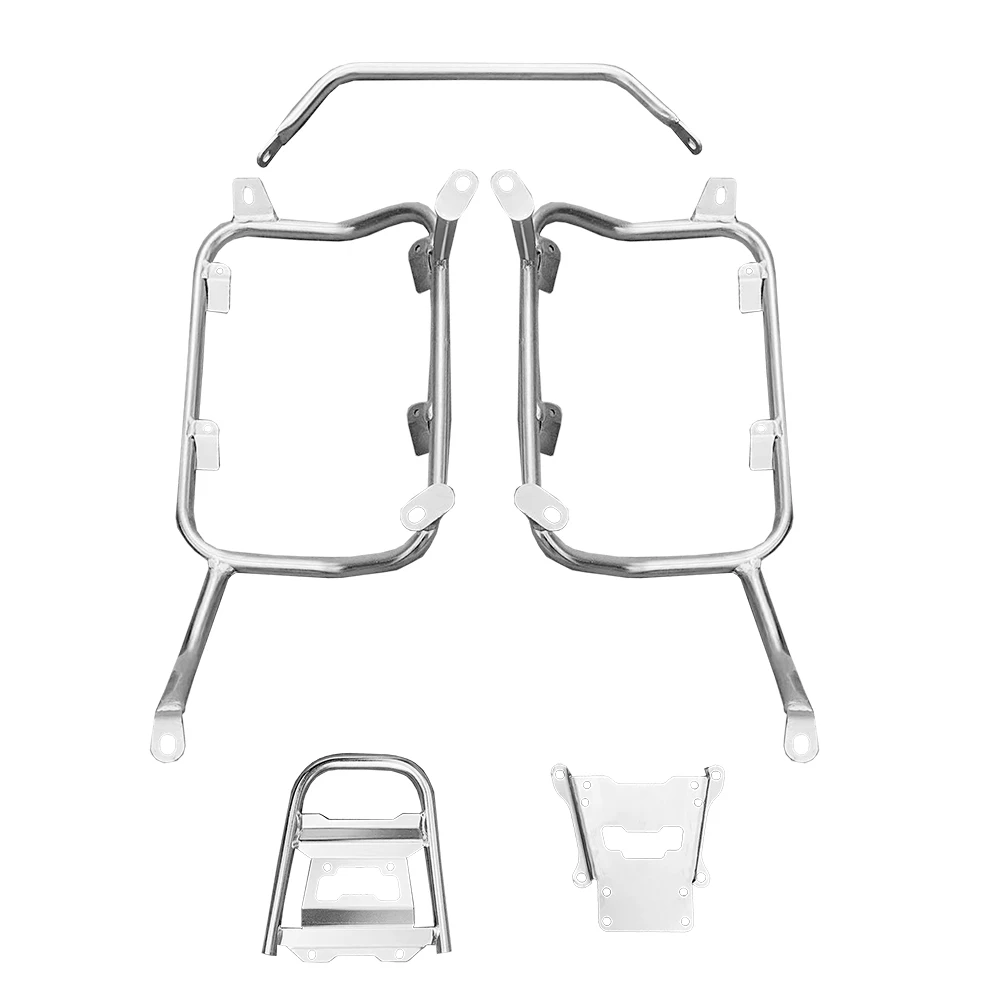 Caja de aluminio, portaequipajes de acero inoxidable para TIGER 850 900 2020-2023, maletero trasero para motocicleta, funda superior, soporte para alforja