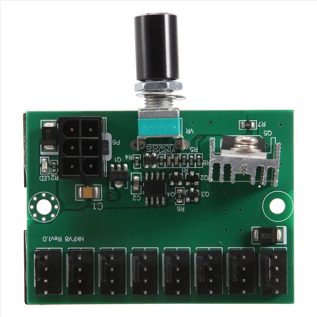 

A003 Computer Case 12V Miner Fan Speed Controller 8-Channel Fan Hub PWM High-Power Violent Fan Controller Regulating Governor