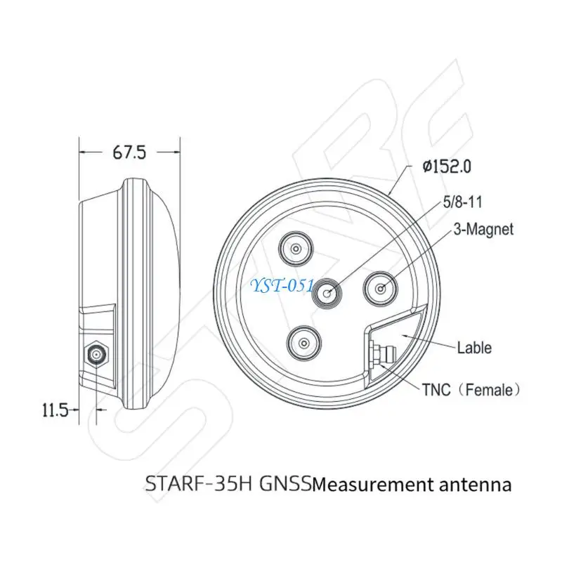 E15A Professional Multiple Constellations GNSS Antennas With Low Noise Design Waterproof