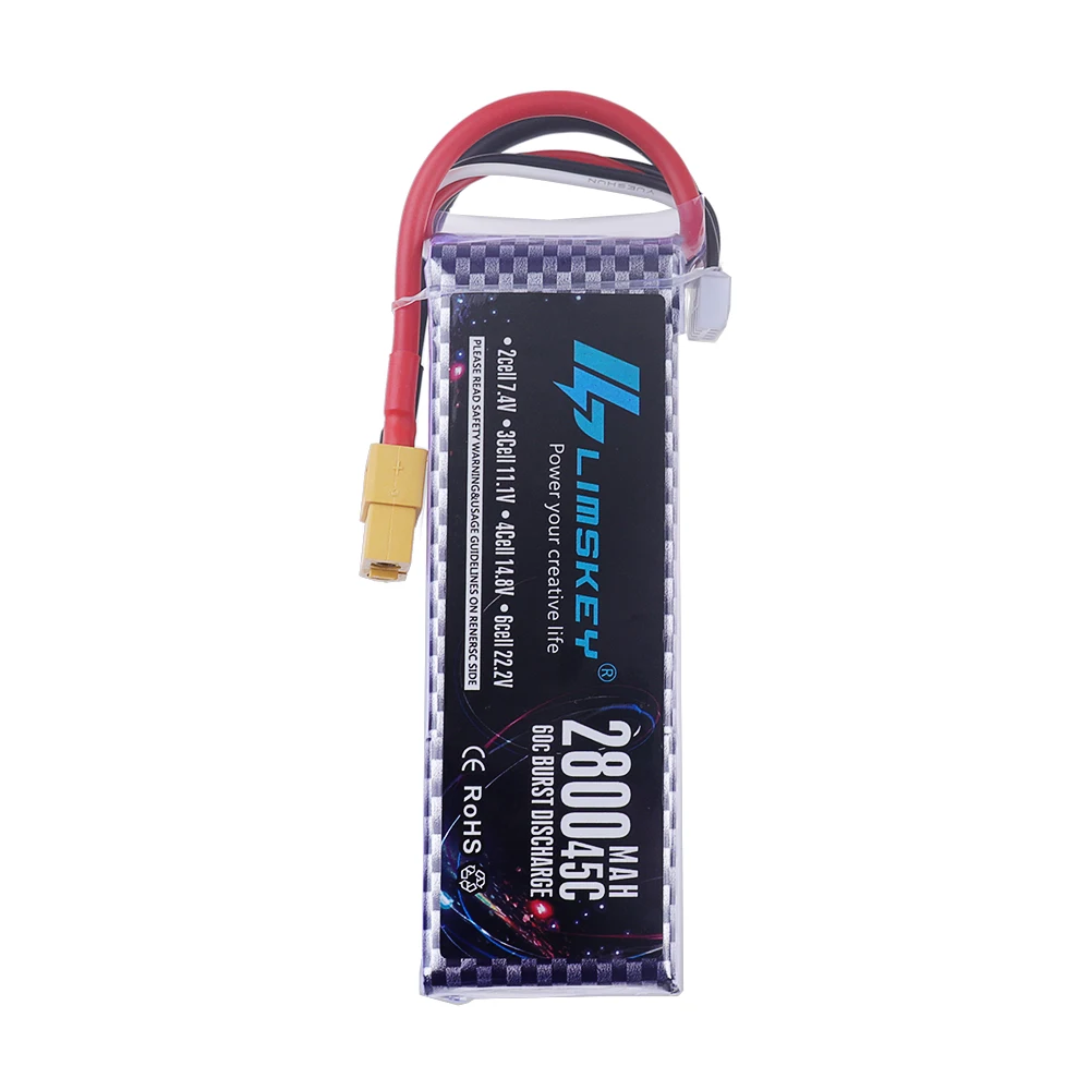 11.1V LiPo Battery 2800mAh 3S 45C For RC Drone Helicopter Aircraft Quadcopter Cars With DEANS T JST XT30 XT60 Plug 3S 