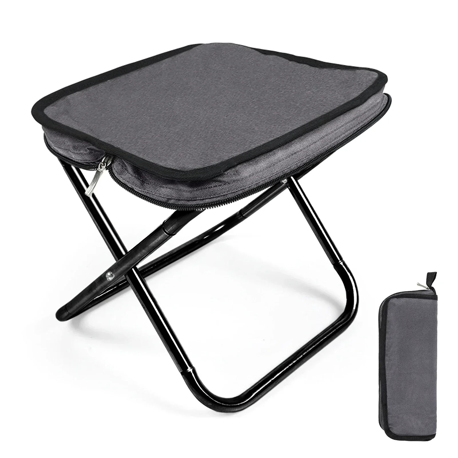 

Foldable Camping Stool Fishing Chair Portable Folding Stool with Storage Bag for Hiking Hunting Traveling Ultralight Bench