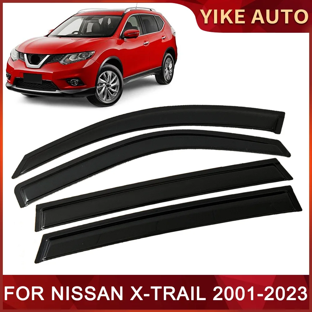 

Оконный козырек для NISSAN X-TRAIL T30 T31 T32 T33 2001-2024, Погодоустойчивый дверной козырек, защита от ветра, солнца, дождя, боковые оконные дефлекторы