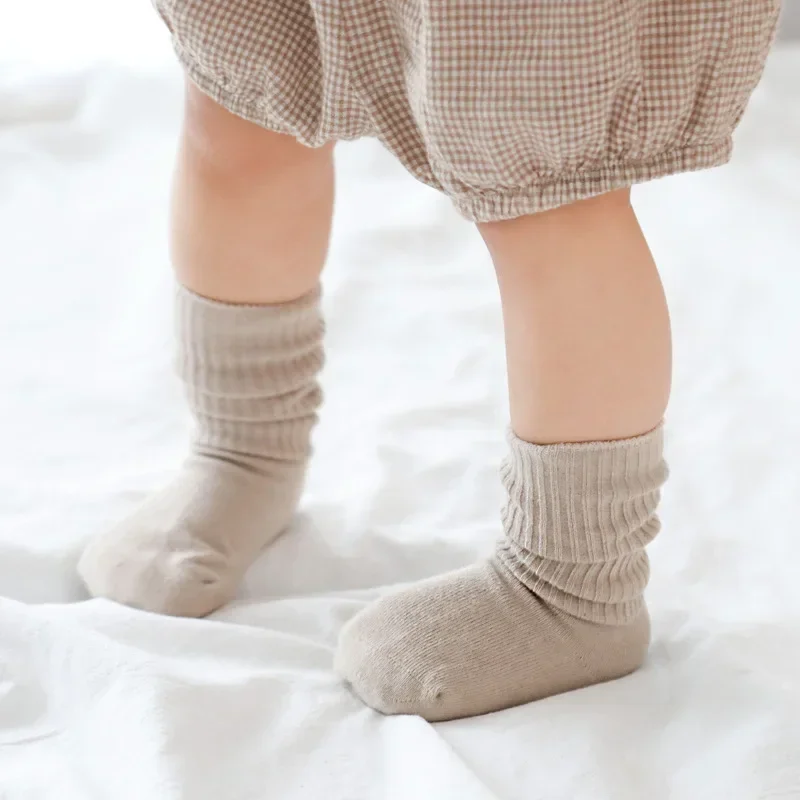 Spring Autumn Children Baby Girls Boy Knee High Socks School Student Uniform Cotton Long Socks Kids Clothing Toddler Stockings