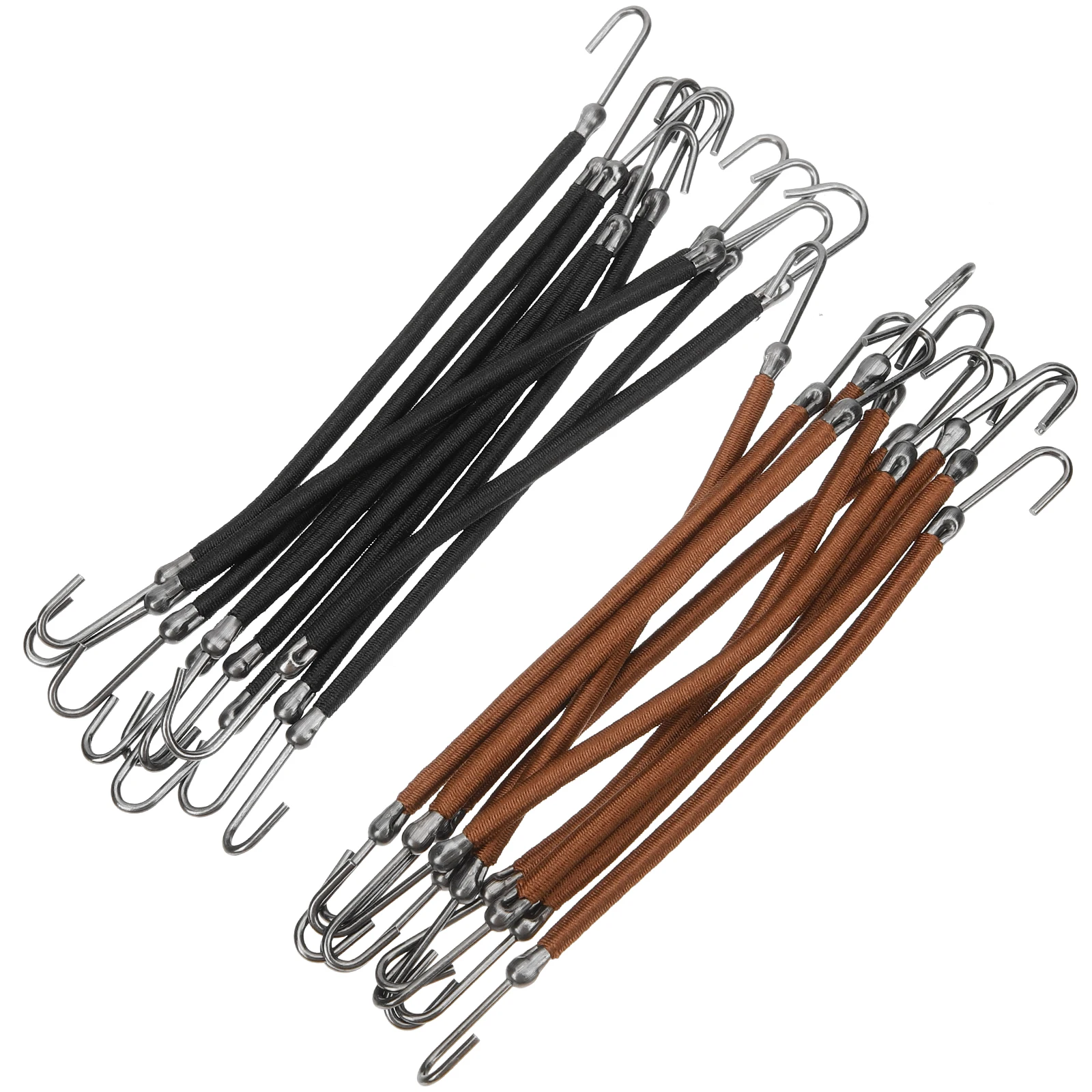 

20pcs Hook Cord Ties Soft Polyester Ropes Ponytail Holders Elastic Hooks Wide Uses Bungee Hair Ties Mini Rubber Bands Hair Care