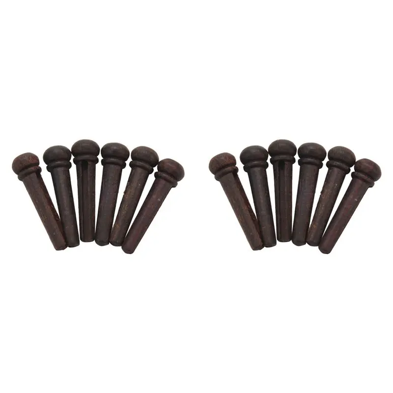NALFI-12Pcs Rosewood Guitar Bridge Pins End Pin Set