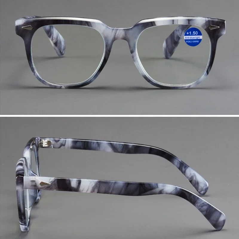 

Anti Blue Light Large Frame High-definition Reading Glasses European and American Fashionable Ultra Light PC Presbyopia Glasses