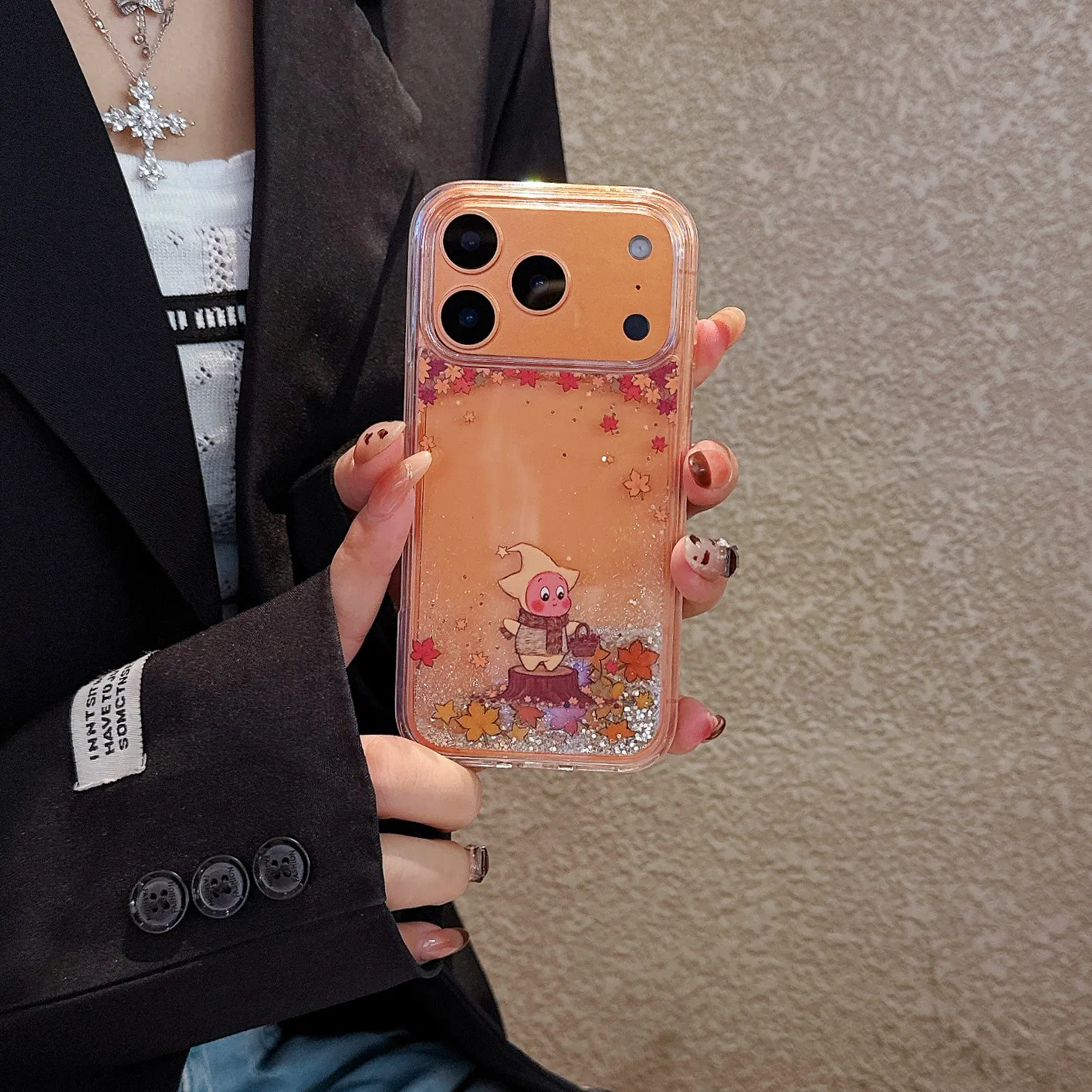 حافظة لهاتف آيفون 17 16 15 14 13 12 Pro Max مابل ليف غطاء شل صلب واضح #3