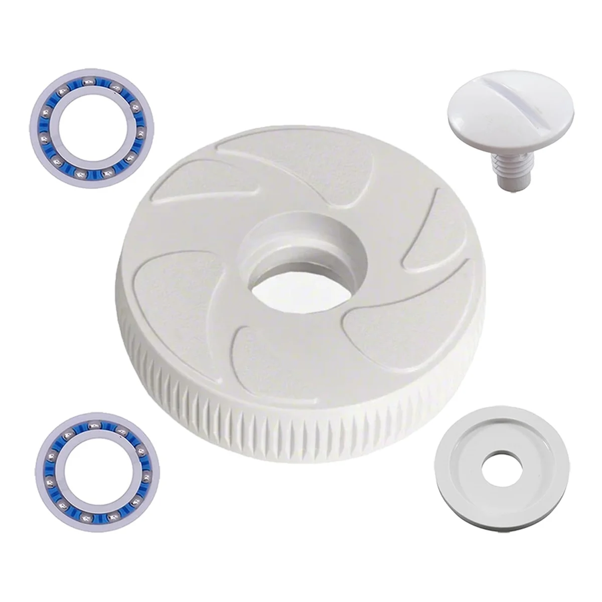 Pool Cleaner Small Idler Wheel C16 Assembly with Ball Bearing C60, Wheel Screw C55, Wheel Washer C64 for 280 180