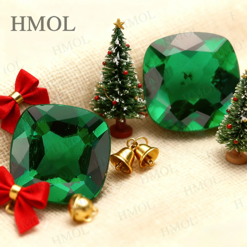 مختبر نمت زامبيا الزمرد مربع وسادة قطع 4x4 مللي متر-11x11 مللي متر AGL للاختيار لأقراط أساور قلادة تصميم صنع المجوهرات