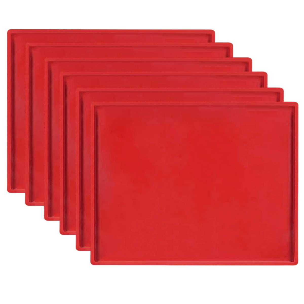 6Pcs Silicone Baking Tray Liners Nonstick Dehydrator Sheets for Cosori Oven Compatible with Raised Edge Design