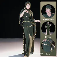 Belly Dance Folk Style Saidi Robe New Style Oriental Dance Group Individual Competition Performance Suit