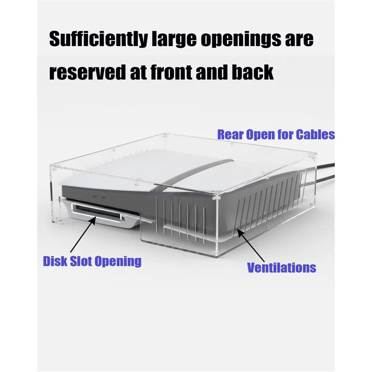 Horizontal Clear Acrylic Dust Proof Cover for Slim and Pro Clear Acrylic Protector for Horizontal Setups