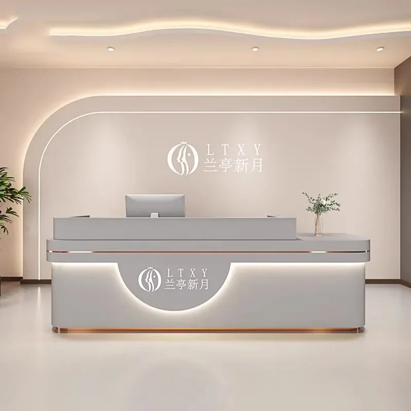 

Organizers Reception Desk Beauty Salon Bar Counter Front Desk Reception Desk Office Lectern Aesthetic Mostrador Lounge Furniture