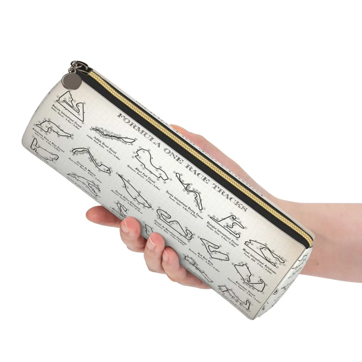 F1 Race Tracks Pencil Cases Pencil Pouch Cylinder Pen Box Pencil Bag for Kids Gifts