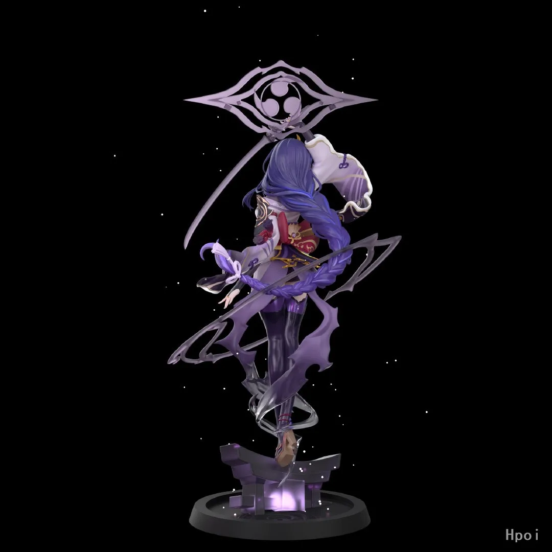 23CM Anime juego Genshin Impact Raiden Shogun figura lindo Anime modelo juguetes colección de regalos figura de acción adornos PVC