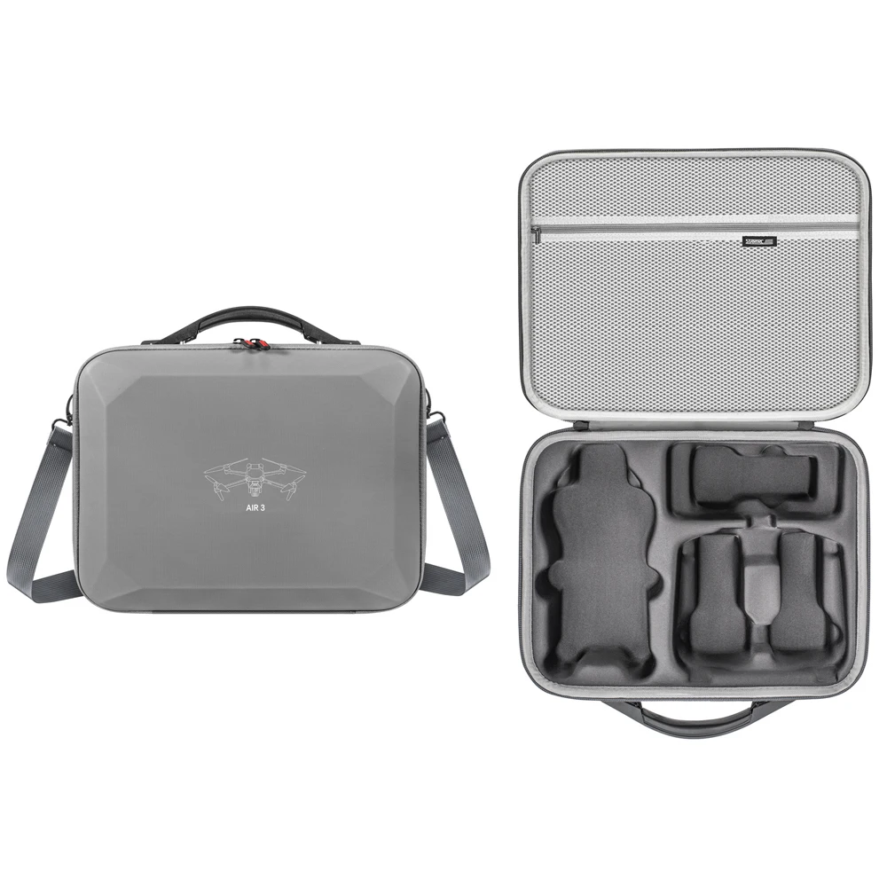 Drone Shoudler Bag For DJI Air 3 Portable Storage PU Leather Crossbody Handbag Waterproof Carrying Case Box Hard Strap Accessory