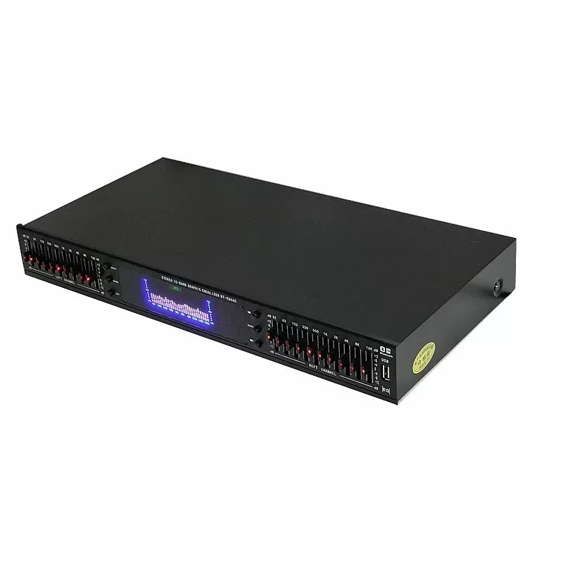 Dual 10-Band Bluetooth HiFi Audiophile Equalizer Treble Mid Bass Adjustable Stereo Home Audio EQ Tuner