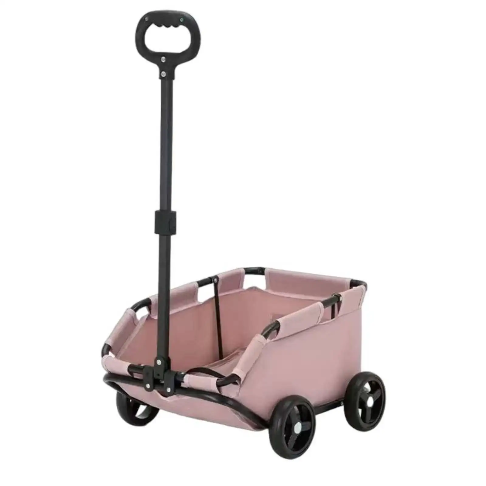 Pet Pull Cart for Kids Small Animal Trolley with Tall Handle Stable Frame for Puppy Kitten Travel