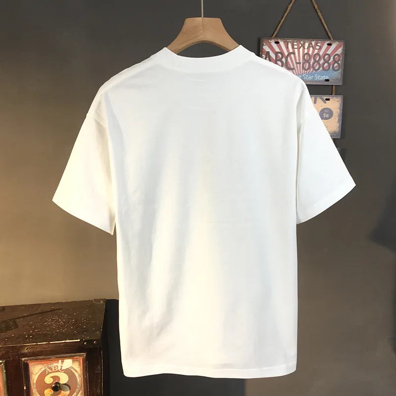 2025 New Summer Letter Printed T-shirt for men, Simple, Loose, Fashionable, Versatile Street Short sleeved Top