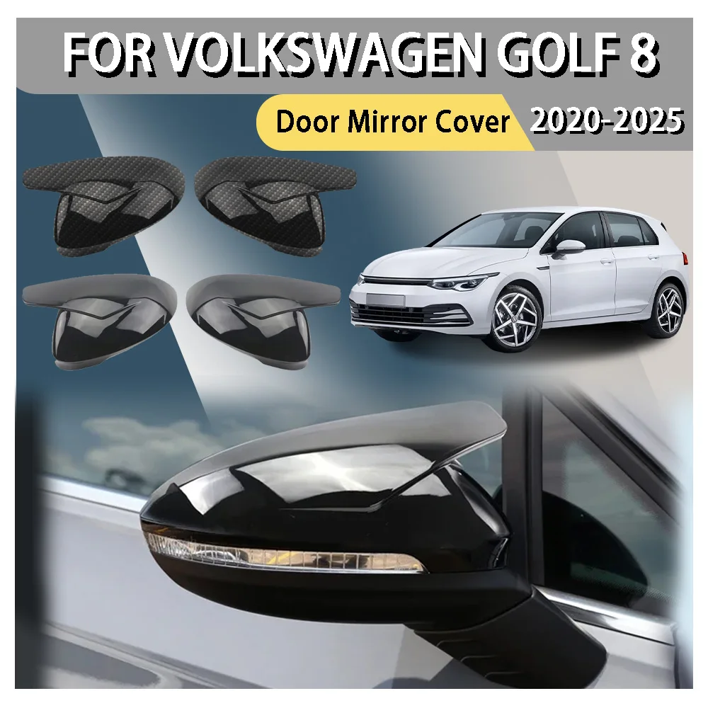 

Украшение автомобиля, АБС-пластик, крышка зеркала на дверь для Volkswagen Golf 8 2020 2021 2022 2023 2024 2025, автомобильные аксессуары заднего вида