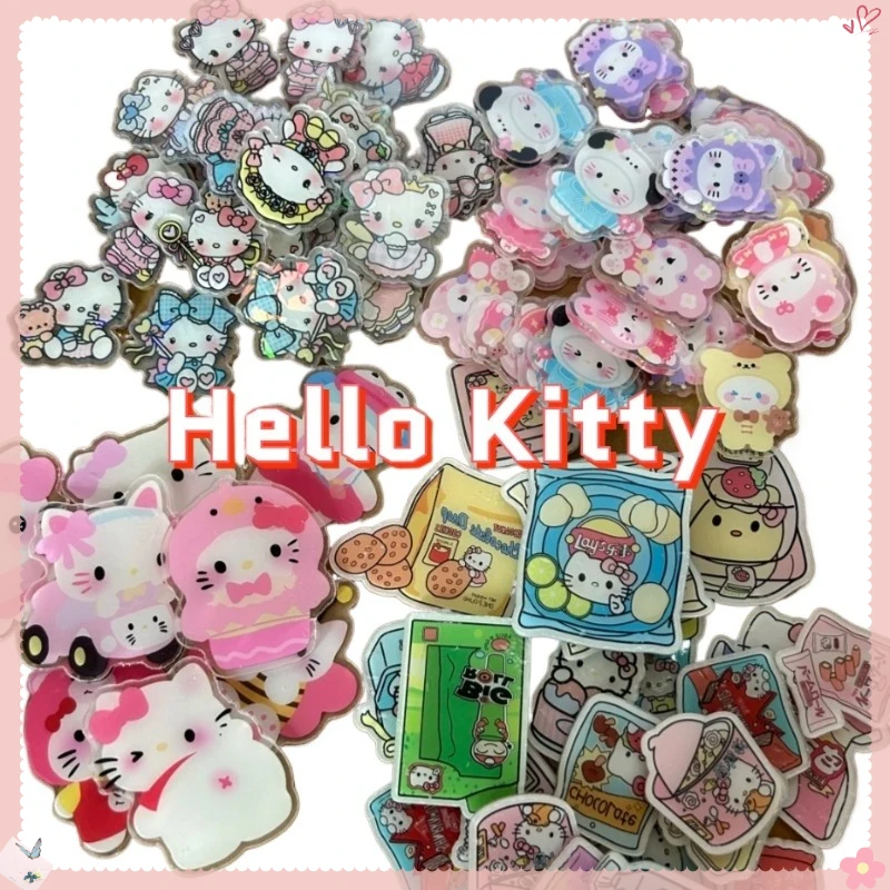 

Акриловая нашивка с рисунком аниме Sanrio Hello Kitty, ручная работа, заколка для волос DlY, брелок, магнит на холодильник, подвески, аксессуары, материал