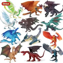 Oenux Simulation Original Ancient Myth Dragon Figurines Jurassic Dinosaur Model Action Figures Home Decor Kids Collect Gift Toy