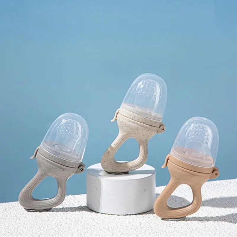 97BE وحدة تغذية فواكه للأطفال/وحدة تغذية طعام مصاصة لعبة تسنين للرضع عضاضة فواكه مجمدة أو طعام طازج لتخفيف التسنين #4