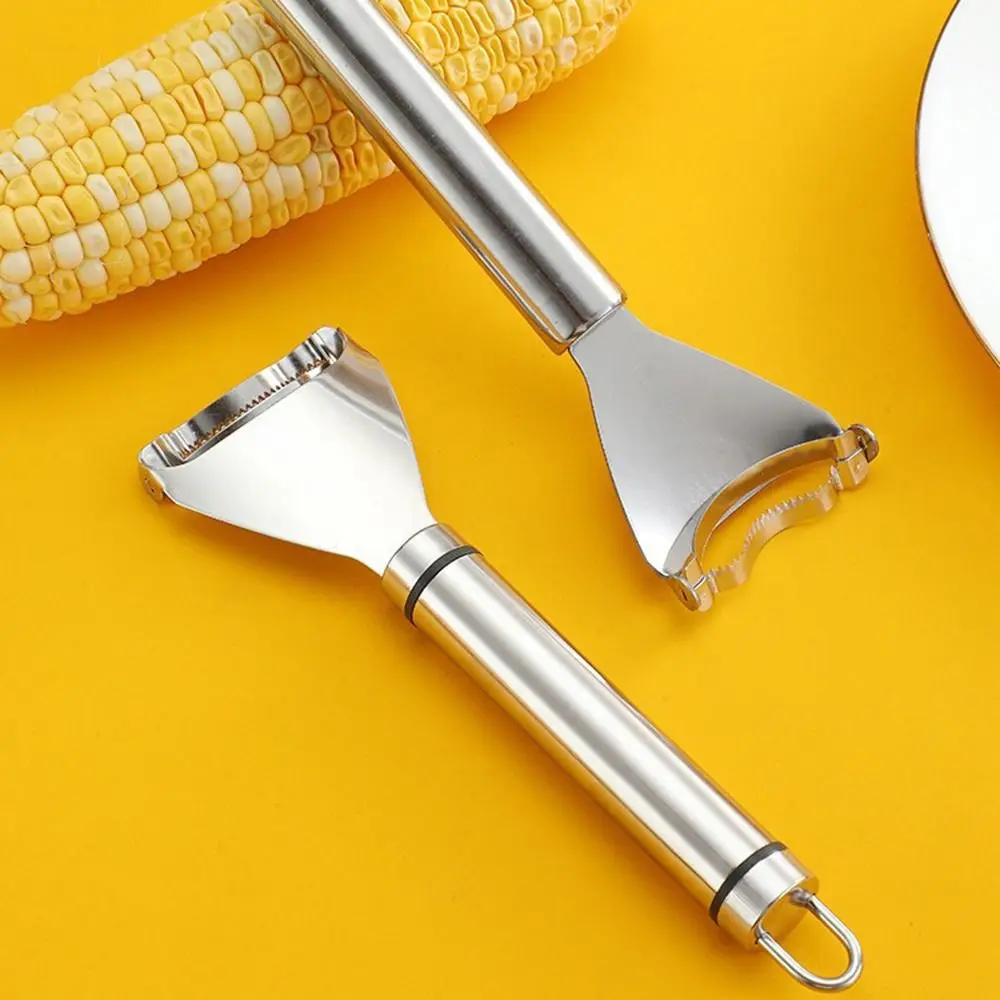 

Stainless Steel Corn Peeler Serrated Edge Manual Operation Corn Thresher Labor Saving Reusable Corn Stripper Shelling Task