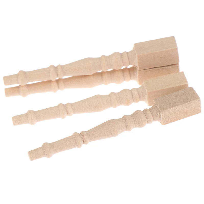 

1:12 Mini Wooden Table Chair Leg Parts Dollhouse DIY Furniture Decor Accessories