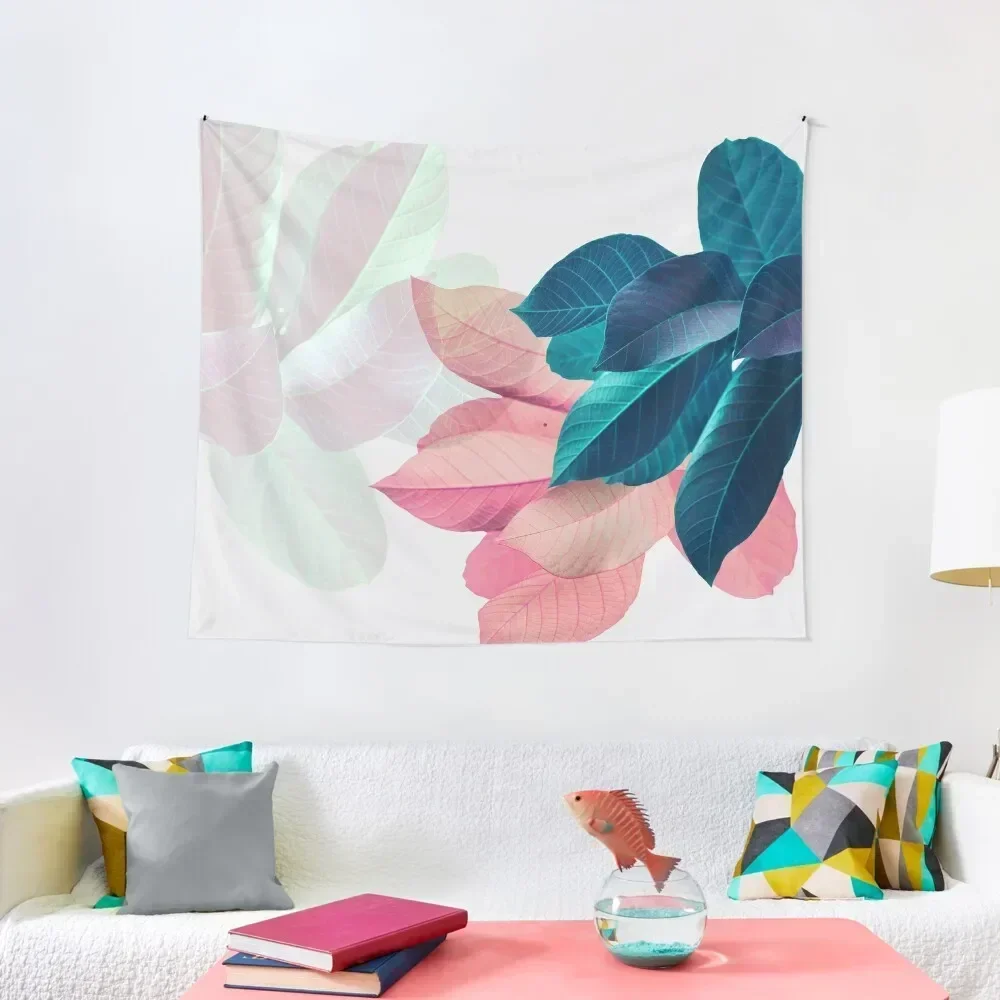 

Blue Pink Plant Leaf Tapestry Things To Decorate The Room Room Aesthetic Decor Korean Room Decor Tapestry