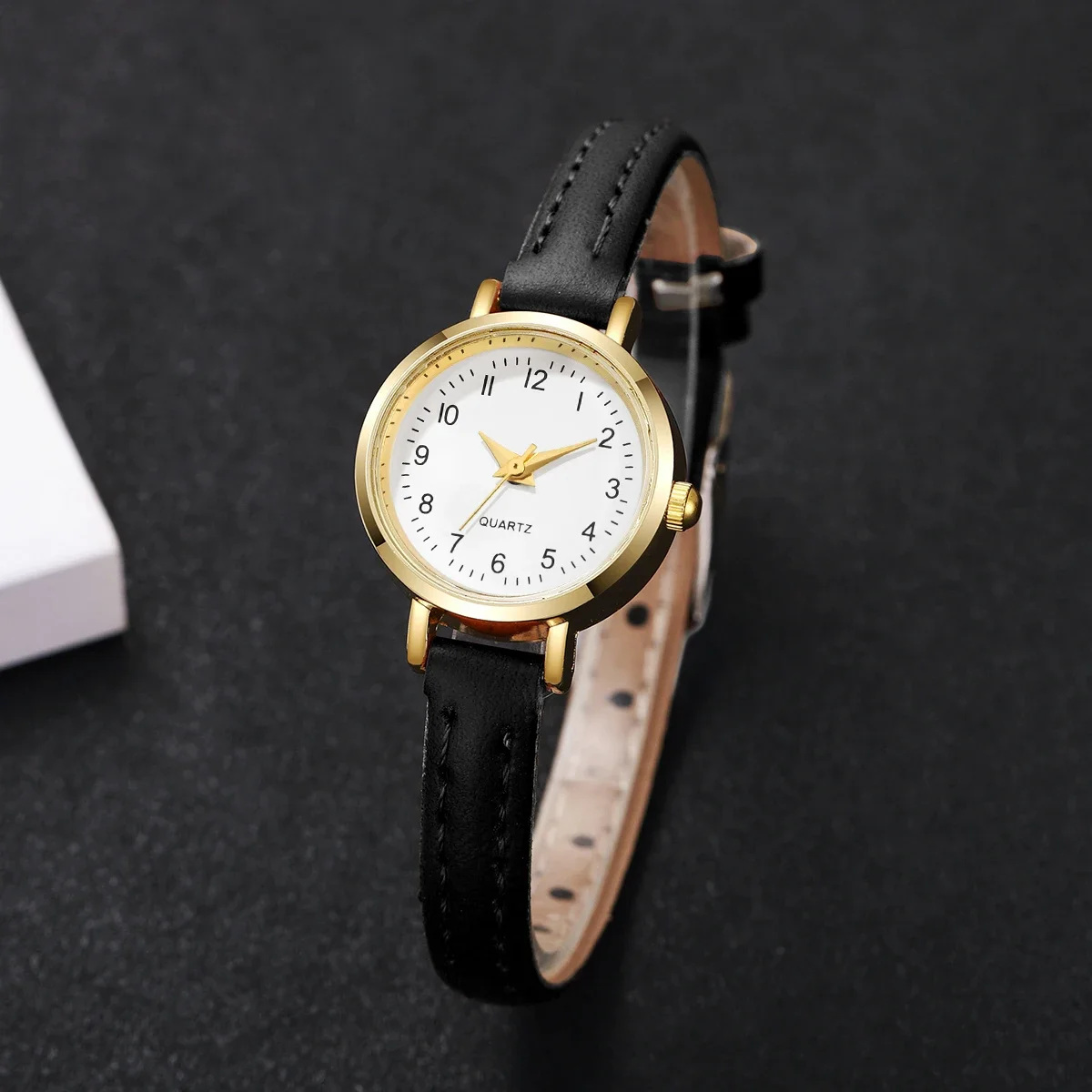Fashion  Small Dial Women's Quartz Watch Ladies Leather Strap Wrist Watches Reloj Mujer（Without Box）