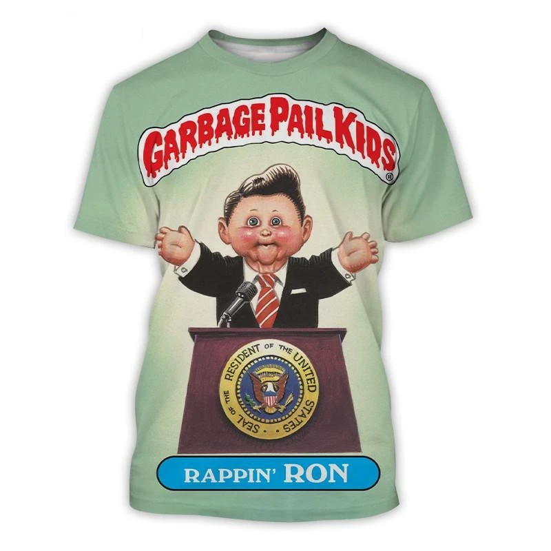 2023 New Fashion Summer Hot Sale Funny Garbage Pail Kids 3D Print Men\'s T-shirt Hip-hop Men\'s Women\'s Casual T-shirt Street Top