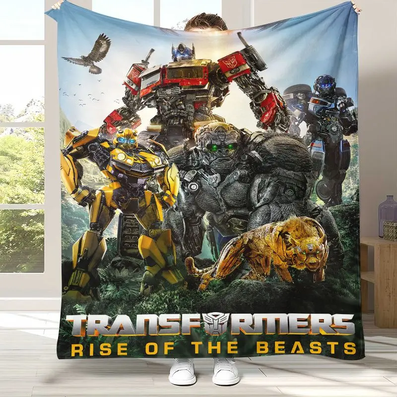 Vintage Autobots Transformers Optimus Prime Flannel Throw Blanket,Cozy Warm Blanket for Bed,Sofa,Living Room,Camping,Home Decor