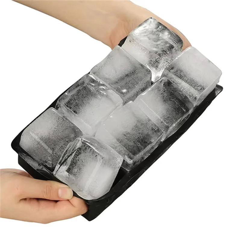 M11K-Silicone Large Mold With Lid Freezer Trays Extra Tray Food Freezing Moulds Storage Box Kitchen Accessories