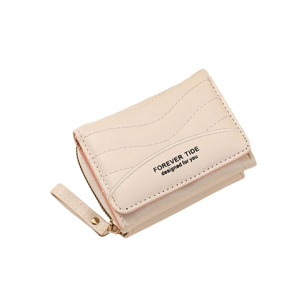 Practical Multicolor Money Bag Zipper Clouse Simple Embroidery Short Wallet Waterproof PU Coin Purse for Ladies