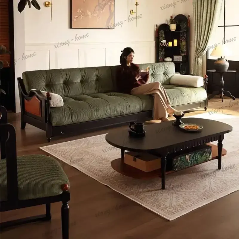 Green Aesthetic Living Room Sofas Antique Designer Armchair Bedroom Living Room Sofas Luxury Apartments Divano Moderno Furniture