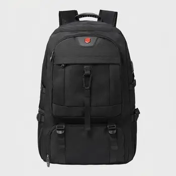 50L 80L Men's Large Travel Backpack, Separate Shoe Compartment Waterproof Business Backpack Outdoor Sports Black Storage Bag