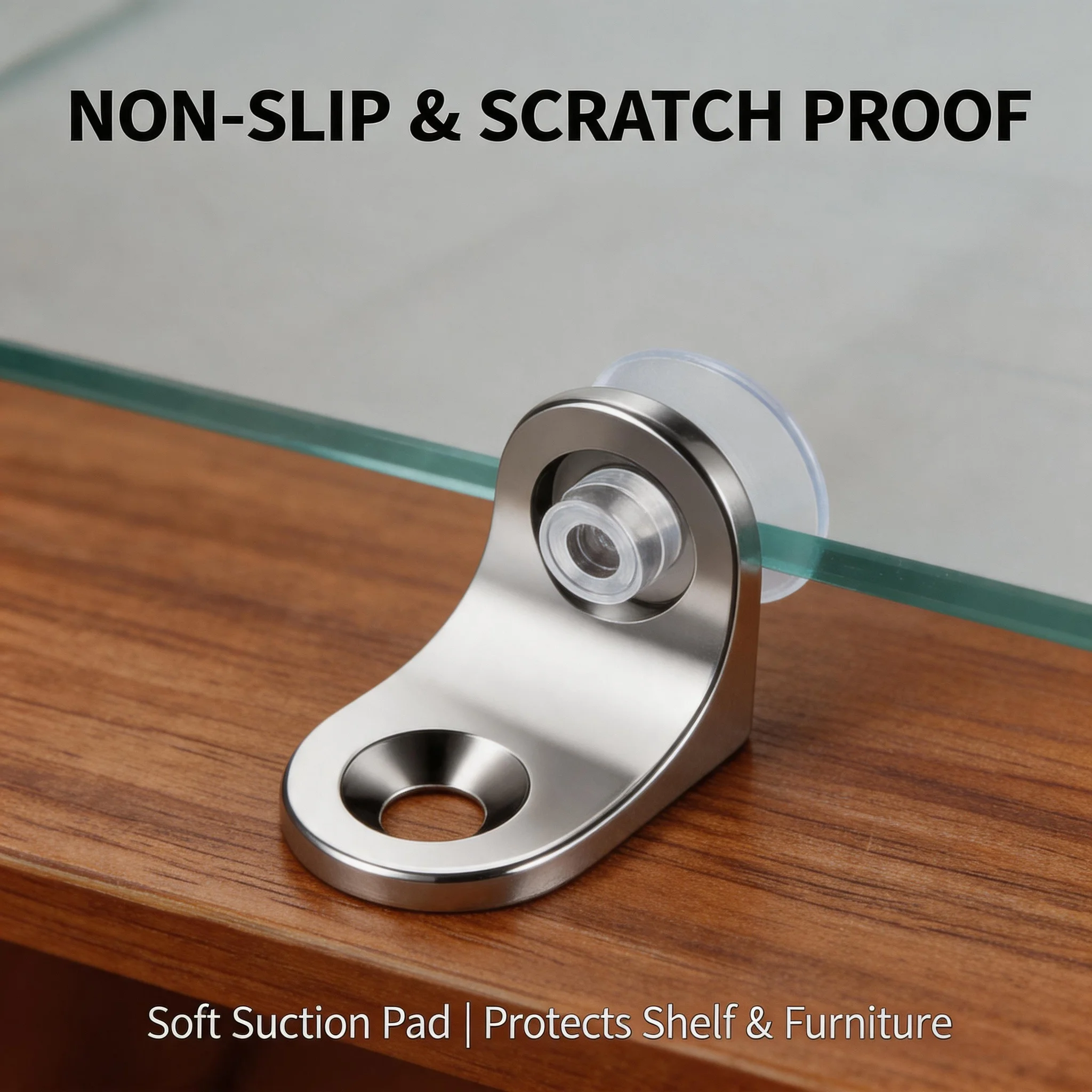 10pcs Zinc-alloy sucker laminate support partition glass thickened right-angle plate support laminate granule support