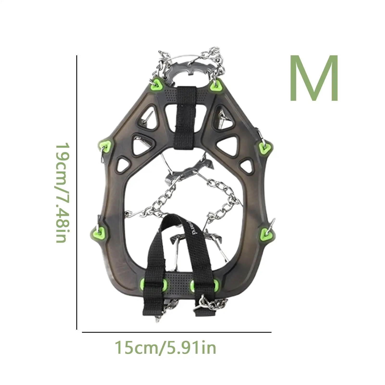 أحذية الجليد القابضون المضادة للانزلاق مقاومة للحرارة عدم الانزلاق القابض المسامير لصيد الأسماك التنزه المشي تسلق تسلق الجبال النساء الرجال #6