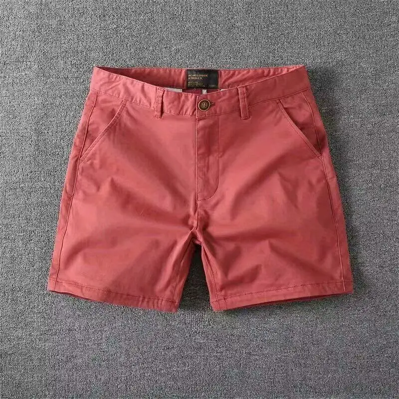 

Мужские повседневные хлопковые шорты свободного кроя средней длины, удобные, дышащие, для лета