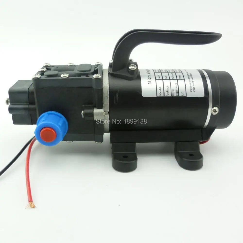 NUOTRILIN 100w 8Lpm small electric diaphragm High Pressure self priming dc 12v mini water pump with buit-in fan