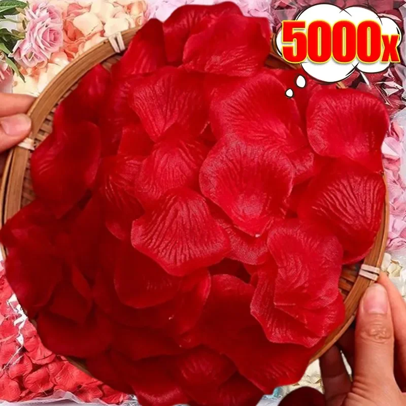 100/5000PCS Artificial Fake Rose Petals Colorful Simulation Silk Roses Petal Flower Romantic Wedding Party Valentine Favor Decor