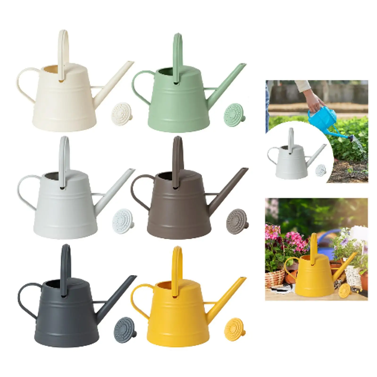 Konewka z długim dzióbkiem do pielęgnacji roślin, z odłączanym rozpylaczem, narzędzie ogrodnicze