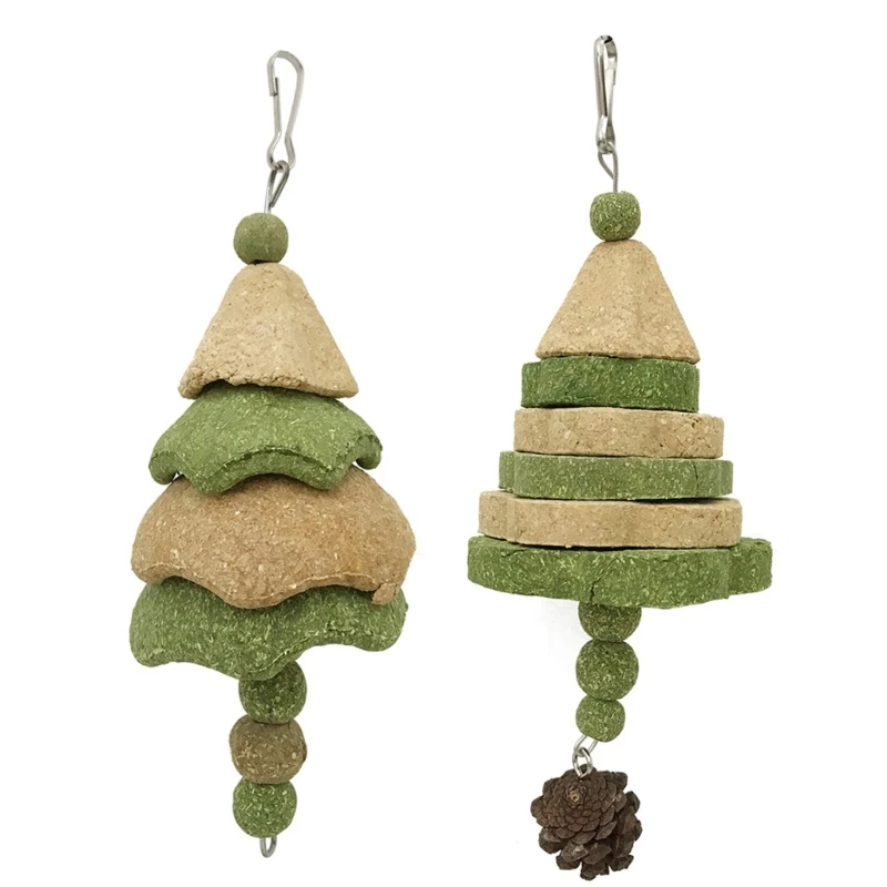 Juguete masticable colgante Timothy and Alfalfa para conejos y hámsteres, cuerda para jaula animales pequeños con diseño