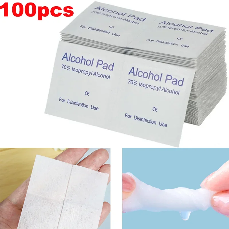 100PCs Disposable Alcohol Disinfection Cotton Pad Multifunctional Car Detailing Clean Tool Screen Glasses Cleaning Tools