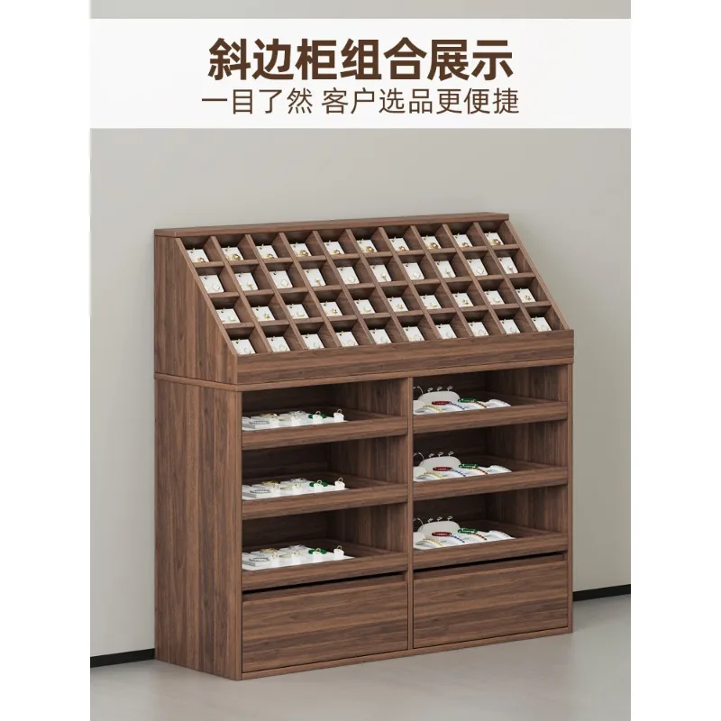 Customized jewelry cabinet Nakajima display table Earrings plaid cabinet Necklace rack Wall display rack Display stand Nakajima