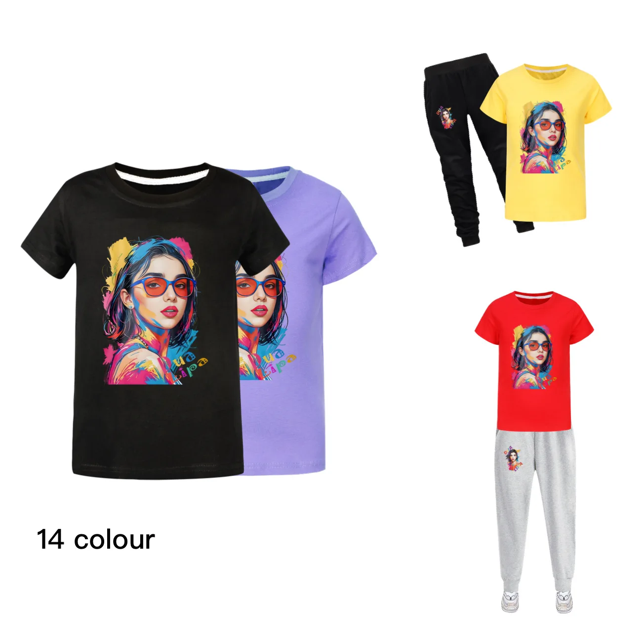 

Summer Fashion Kids dua Lipa TShirt Girls T-Shirt Baby Boys 100% Cotton Tops Toddler Tees Short Children Cartoon Clothing4788