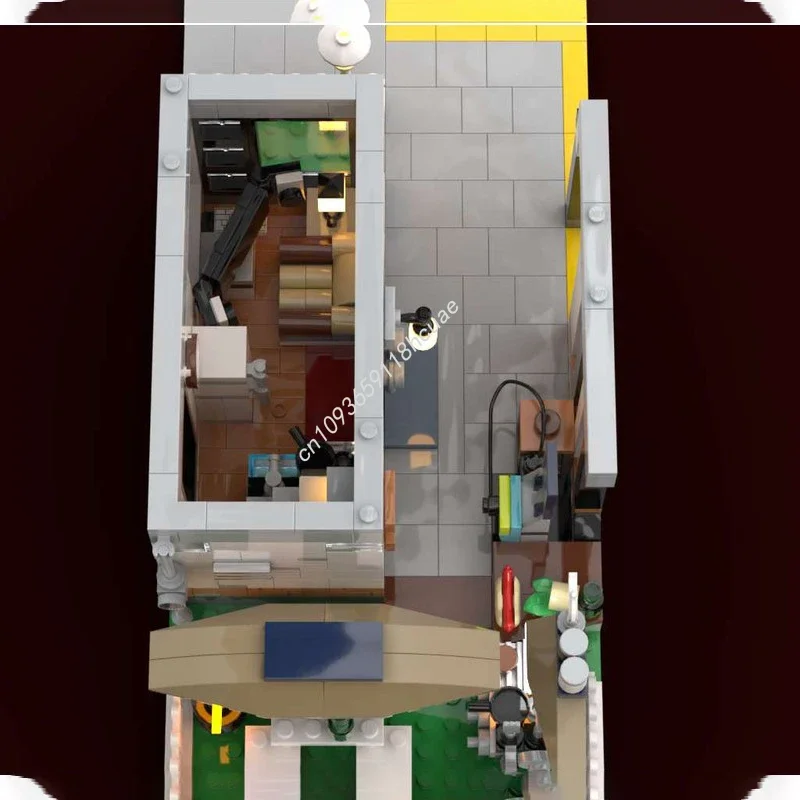 932 stks MOC 1 Residentiële Rij Modulaire Bouwstenen Master Serie Collector Editie Model DIY Onderwijs Monteren Kerstcadeau