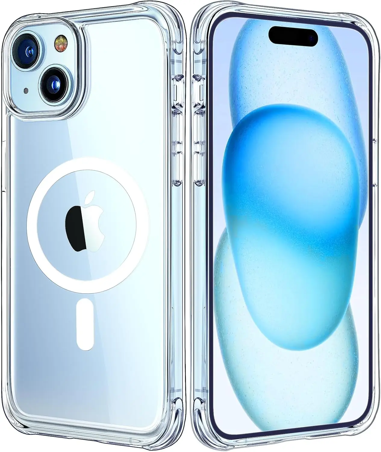 Transparant magnetisch hoesje voor iPhone 17 16 Pro Max 15 14 Plus Draadloos opladen Cover 13 12 Mini 17 Air Magsafe beschermhoes